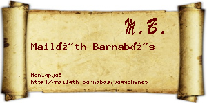 Mailáth Barnabás névjegykártya